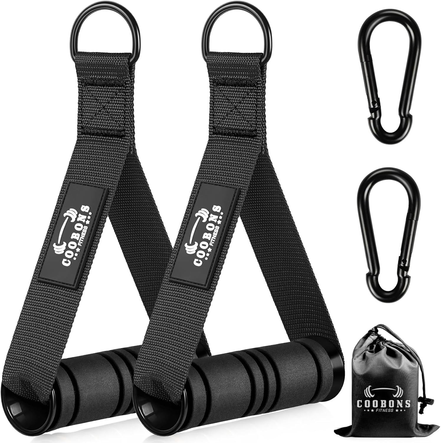 Heavy Duty Exercise Handles, Gym Cable Handles for Cable Machine Attachments, D Handle Cable Attachments, Handles for Resistance Bands, Workout Accessories, Fitness Equipment for Home Gym