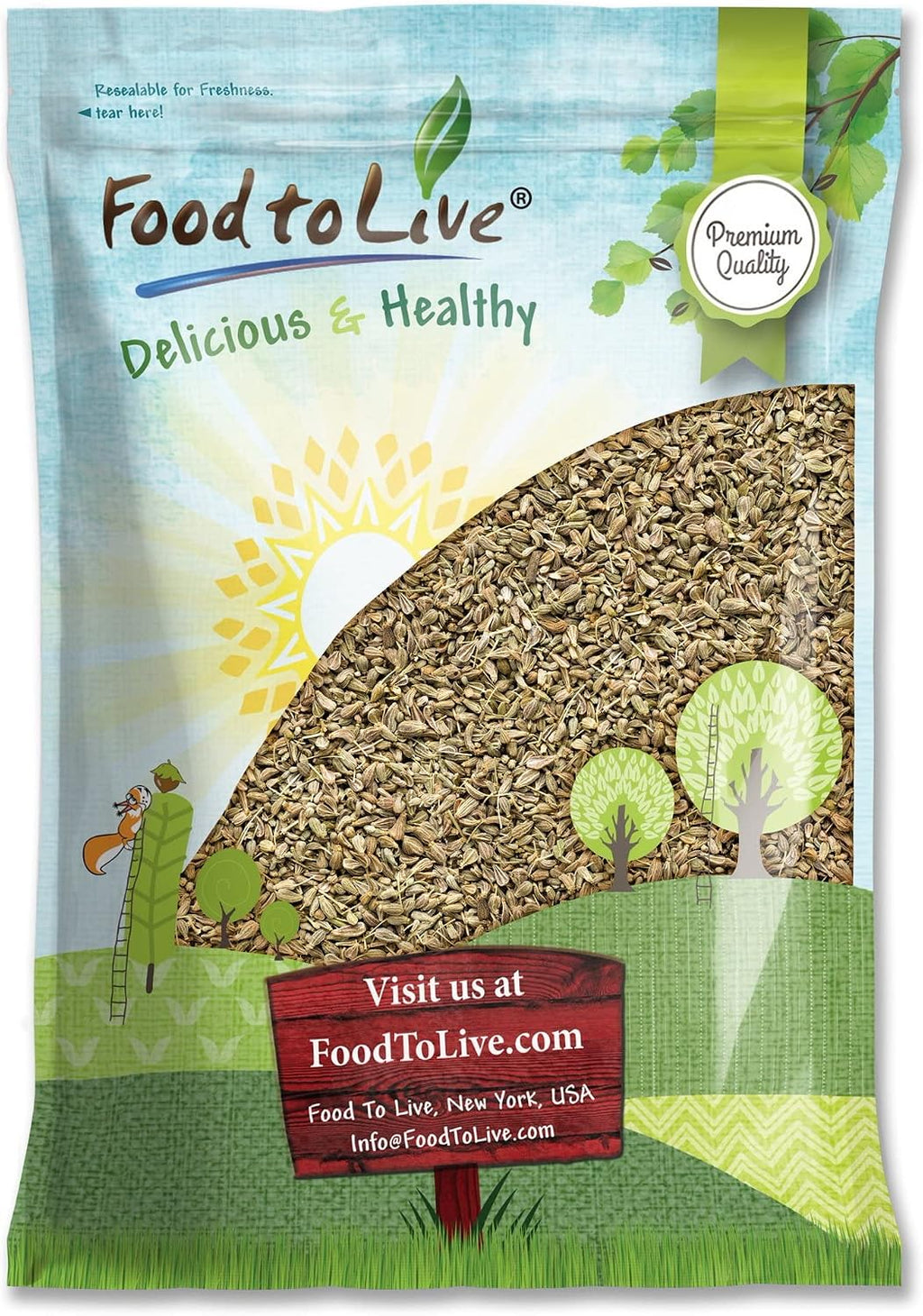 Food to Live Anise Seeds, 5 Pounds – Whole Dried Seed, Kosher, Vegan, Bulk Aniseed Spice. Used in Baked Goods and Beverages, Pairs Well with Seafood and Savory Dishes. Natural Flavoring