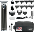 WAHL USA Stainless Steel Lithium Ion 2.0+ Slate Beard Trimmer for Men - Electric Shaver, Nose Ear Trimmer, Rechargeable All in One Men's Grooming Kit - Model 9864