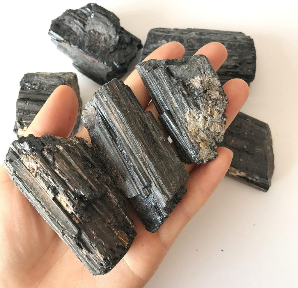 100g Pack Natural Black Crystal Gemstone Collectibles Rough Rock Mineral Specimen Stone Home Decor