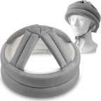 Woanger 1 Pcs Anti Fall Elder Head Safety Helmet for Adults Special Needs Thick Soft Protective Hat Adjustable Seniors Fall Prevention Head Protection Cap Elderly Helmet for Injury Protection (Grey)