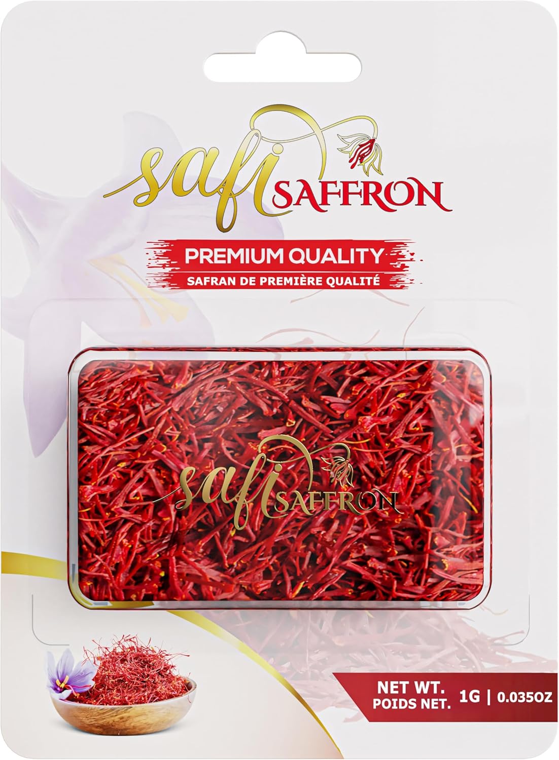 Premium Quality Saffron Threads 0.035 Ounce (1 Gram) | Awarded among 300 Types of Saffron | 100% Pure & Grade A+ | All Natural Red Zafran, Azafran, Kesar | Superior spice for Paella, Tea, any foods