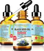 Botanical Beauty BLACK SEED OIL 100% Pure Natural Undiluted Virgin Unrefined Cold Pressed Carrier Oil. 0.5 Fl.oz.- 15 ml. for Face, Skin, Body, Hair, Nails. Rich in Vitamin C, Vitamin E