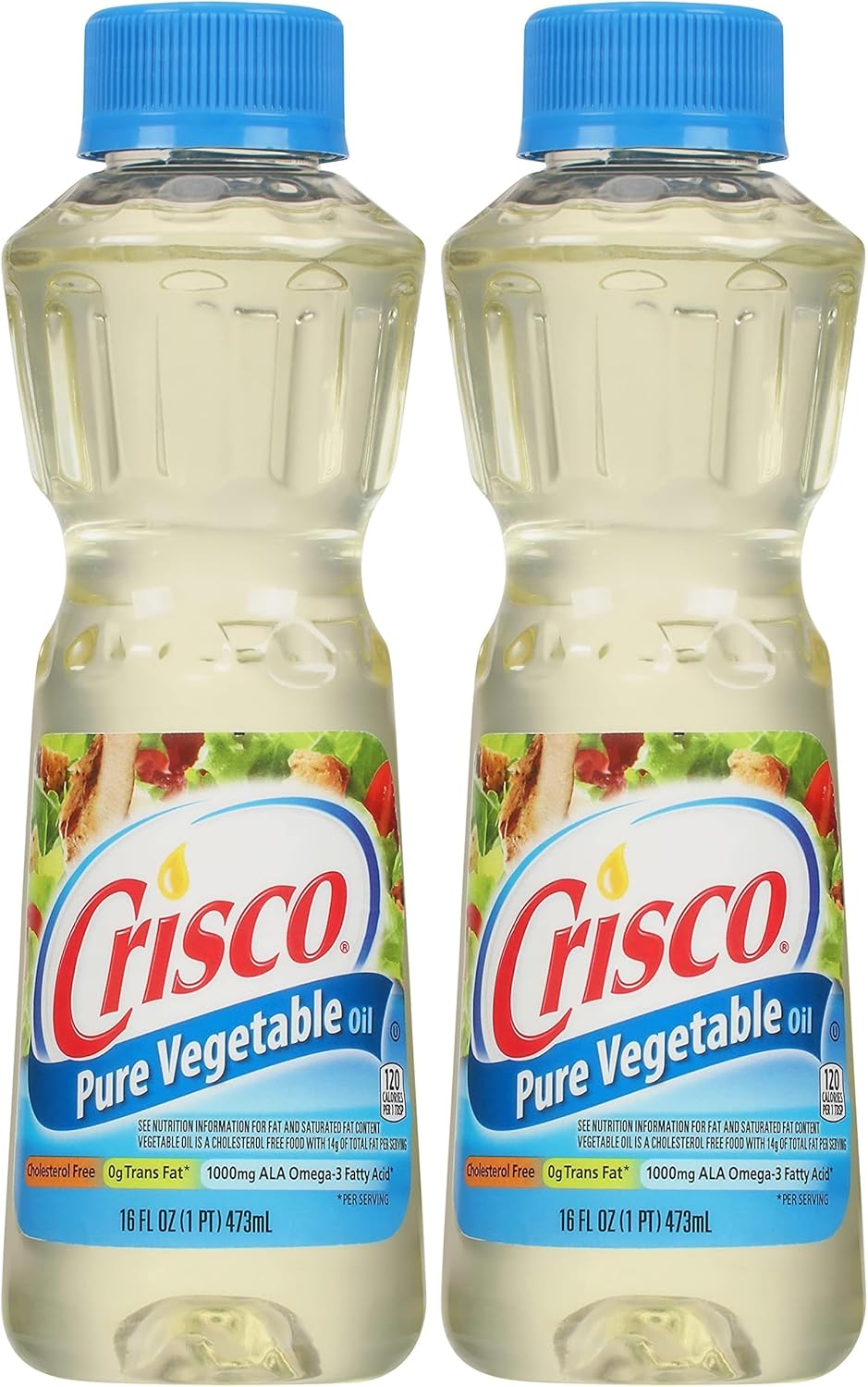 Crisco Pure Vegetable Oil,16 Fluid Ounce,(Pack of 2)