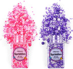 Pink and Purple Sprinkles, Edible Pearls, Pink Pearls, Purple Pearls, Edible Pearls for Cake Decorating, Cupcakes, Cookies, Macaron, Ice Cream Topping(4.23oz/120g)