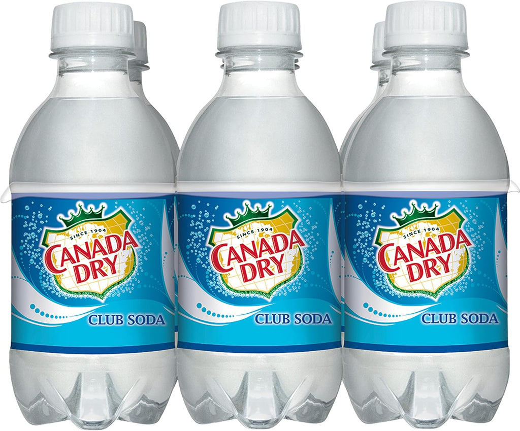 Canada Dry Club Soda, 10 fl oz plastic bottles, 6 pack