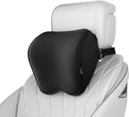 Crofy 2-Pack Car Neck Pillow, Softness Car Headrest Pillow for Driving with Adjustable Strap, 100% Memory Foam and Breathable Removable Cover, Comfortable Ergonomic Design, Black