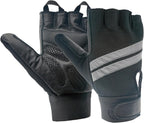 Inspired Comforts Wheelchair Gloves Fingerless Full Thumb with Anti-Slip Grip, Breathable & Reflective