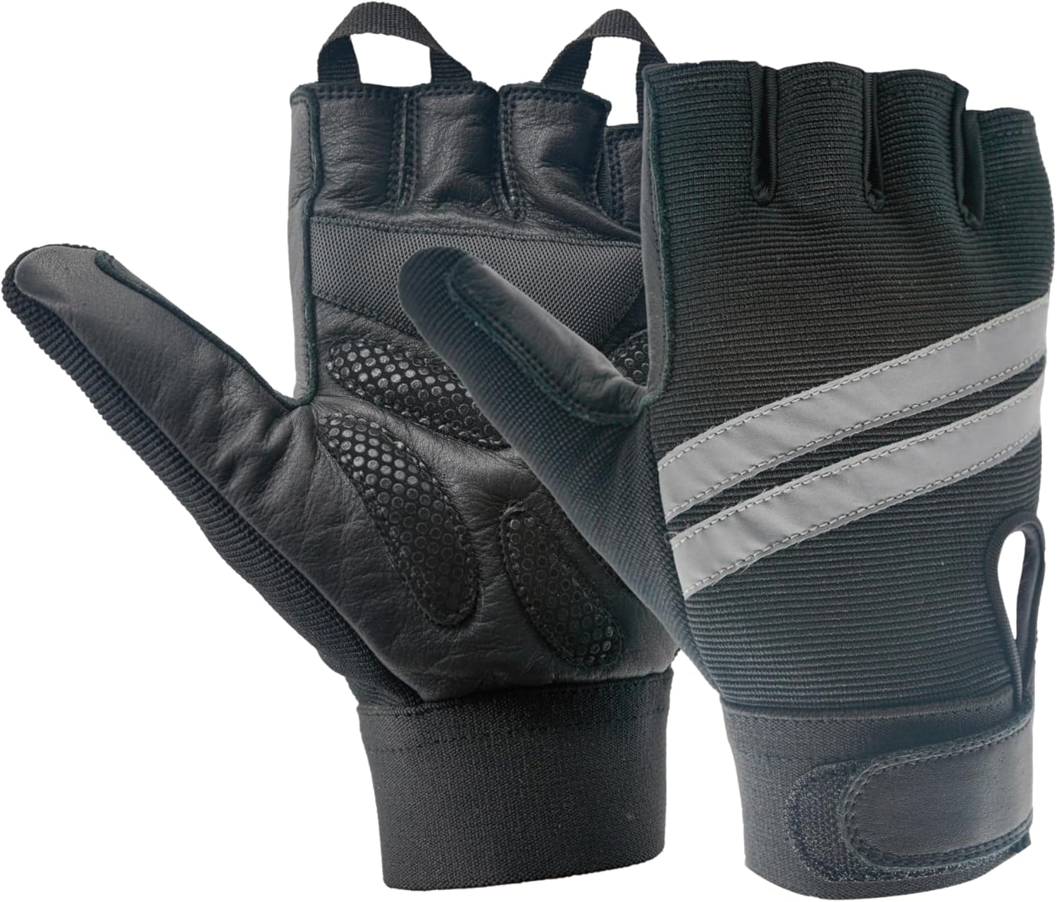 Inspired Comforts Wheelchair Gloves Fingerless Full Thumb with Anti-Slip Grip, Breathable & Reflective