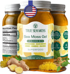 TrueSeaMoss Sea Moss Gel – Made in USA – 5-in-1 Formula – Wildcrafted Seamoss, Ashwagandha & Jarred Vegetables – Ashwagandha, Pack of 1 (Labels may Vary)