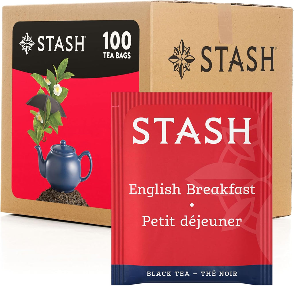 Stash Tea English Breakfast Black Tea, Box of 100 Tea Bags
