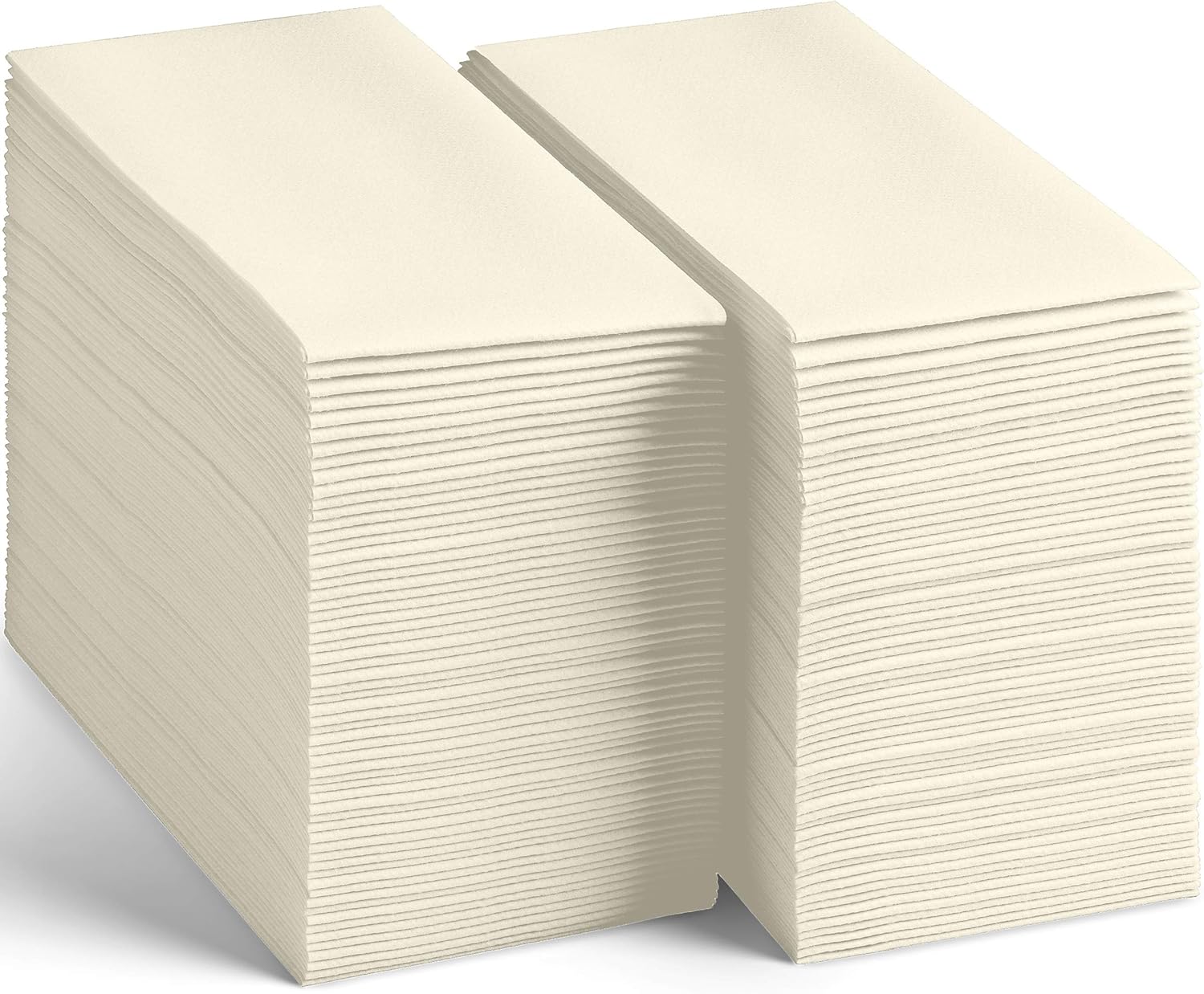 200-Pack Disposable Linen-Feel Champagne Napkins, 12" x 17" Cloth-Like Paper Dinner Napkins For Wedding, Bathroom, Party Or Event