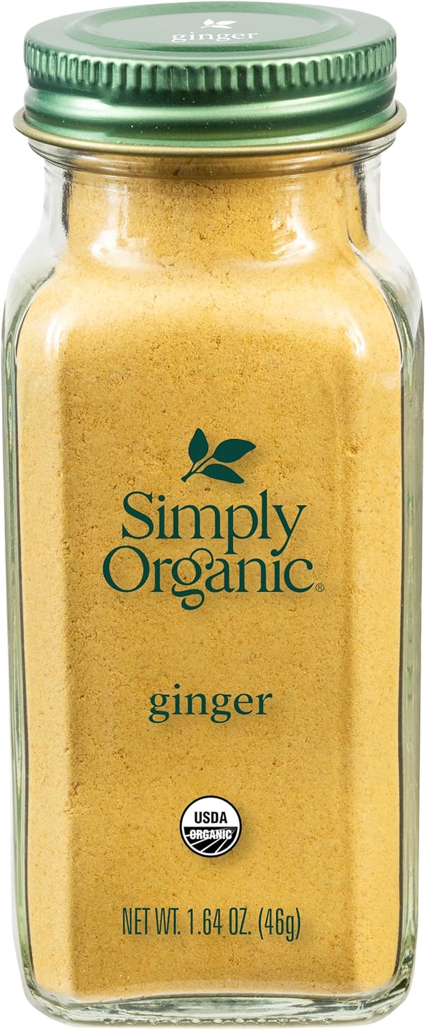 Simply Organic Ground Ginger Root, 1.64 Ounce, Non ETO, Non Irradiated, Non GMO, Complements Both Sweet & Savory Dishes