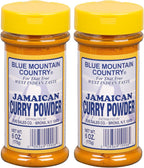 Blue Mountain Country Jamaican Curry Powder – 6 oz Shaker Bottle | Authentic West Indian Curry Spice Blend for Meat, Seafood, Vegetables & More [Pack of 2]