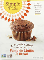 Simple Mills Almond Flour Baking Mix, Pumpkin Muffin & Bread Mix - Gluten Free, Plant Based, Paleo Friendly, 9 Ounce (Pack of 1)