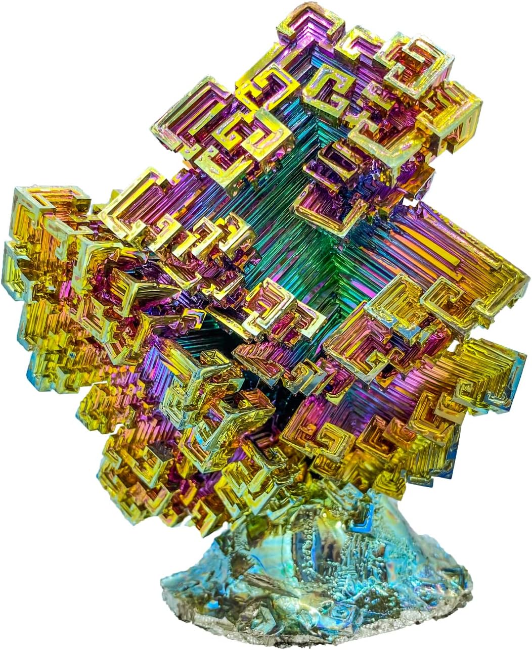 Natural Bismuth Ore,Rainbow Bismuth, Metal Crystal,Crystal Gifts,Mineral Specimen,Home Decoration,Rainbow Bismuth, Metal Crystal