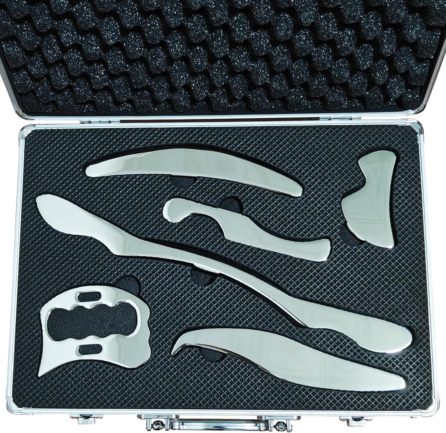 Stainless Steel Gua Sha Scraping Massage Tool Set(6pcs) Muscle Scraper IASTM Tools Great Soft Tissue Mobilization Tool Physical Therapy