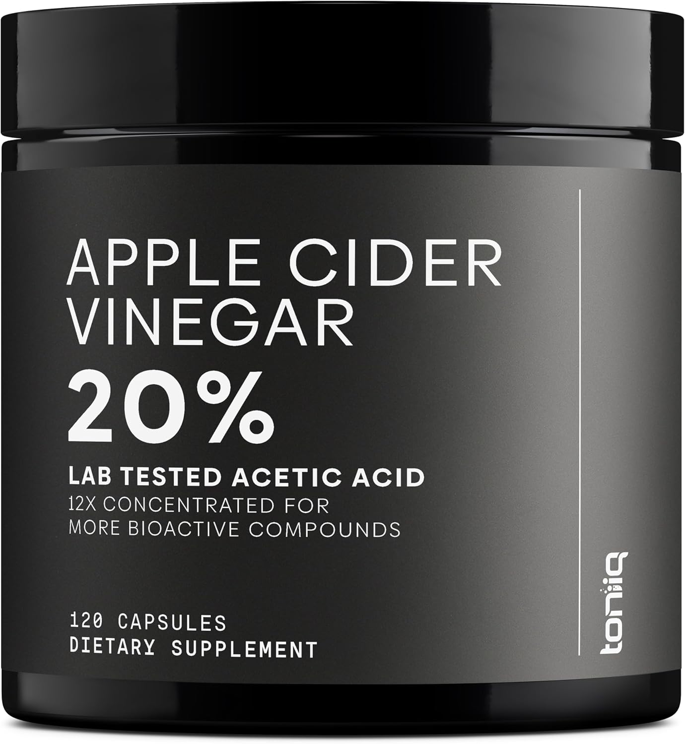Toniiq Apple Cider Vinegar Capsules - Ultra High Potency 2,010mg Formula with 20% Acetic Acid & Cayenne Pepper - Made with the Mother - Third-Party Lab Tested - 120 Capsules
