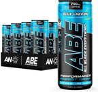 All Black Everything Sugar Free Energy Drink | Blue Lagoon | 0 Calories | 12 Pack | 200mg Natural Caffeine | Pre-Workout Sport Drink for Men and Women