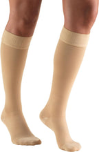 Truform 20-30 mmHg Compression Stockings for Men and Women, Knee High Length, Dot Top, Closed Toe, Beige, Medium