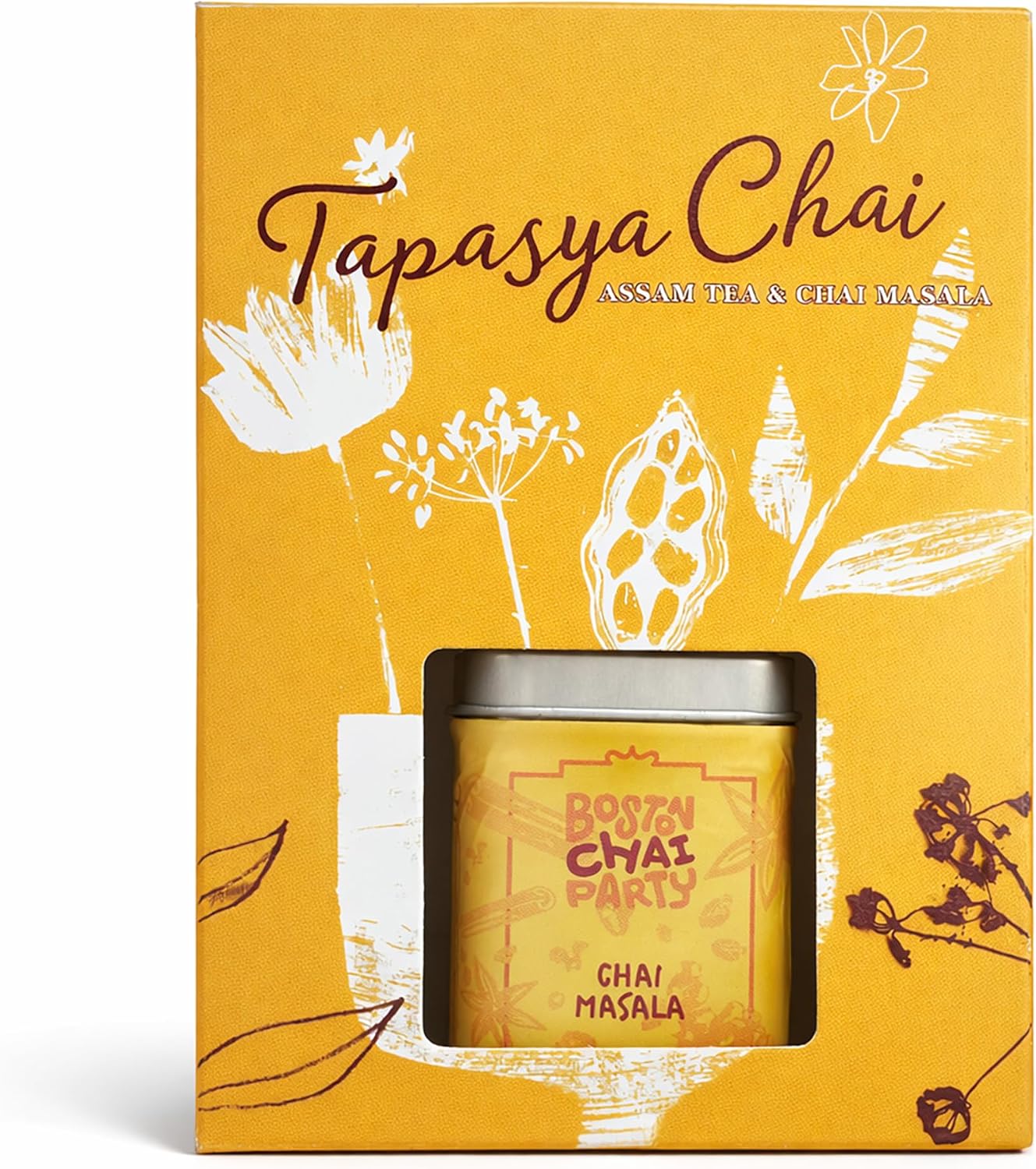 Boston Chai Party Tapasya Chai Kit – The Real Way to Make Authentic Indian Masala Chai, Gift Set with Fair-Trade Assam Tea & Handcrafted Spice Blend | Small-Batch, Ethically-Sourced