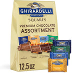 GHIRARDELLI Premium Chocolate Assortment SQUARES, 12.5 oz Bag (Pack of 3), Variety Pack of Milk, Dark, Mint, and Caramel Chocolates