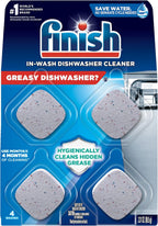 Finish Dishwasher Cleaner Tablets, Deep Cleans Hidden Grease & Grime, Fights Odors, No Extra Wash Cycle, Helps Maintain Dishwasher, 4 Month Supply, 4 Count