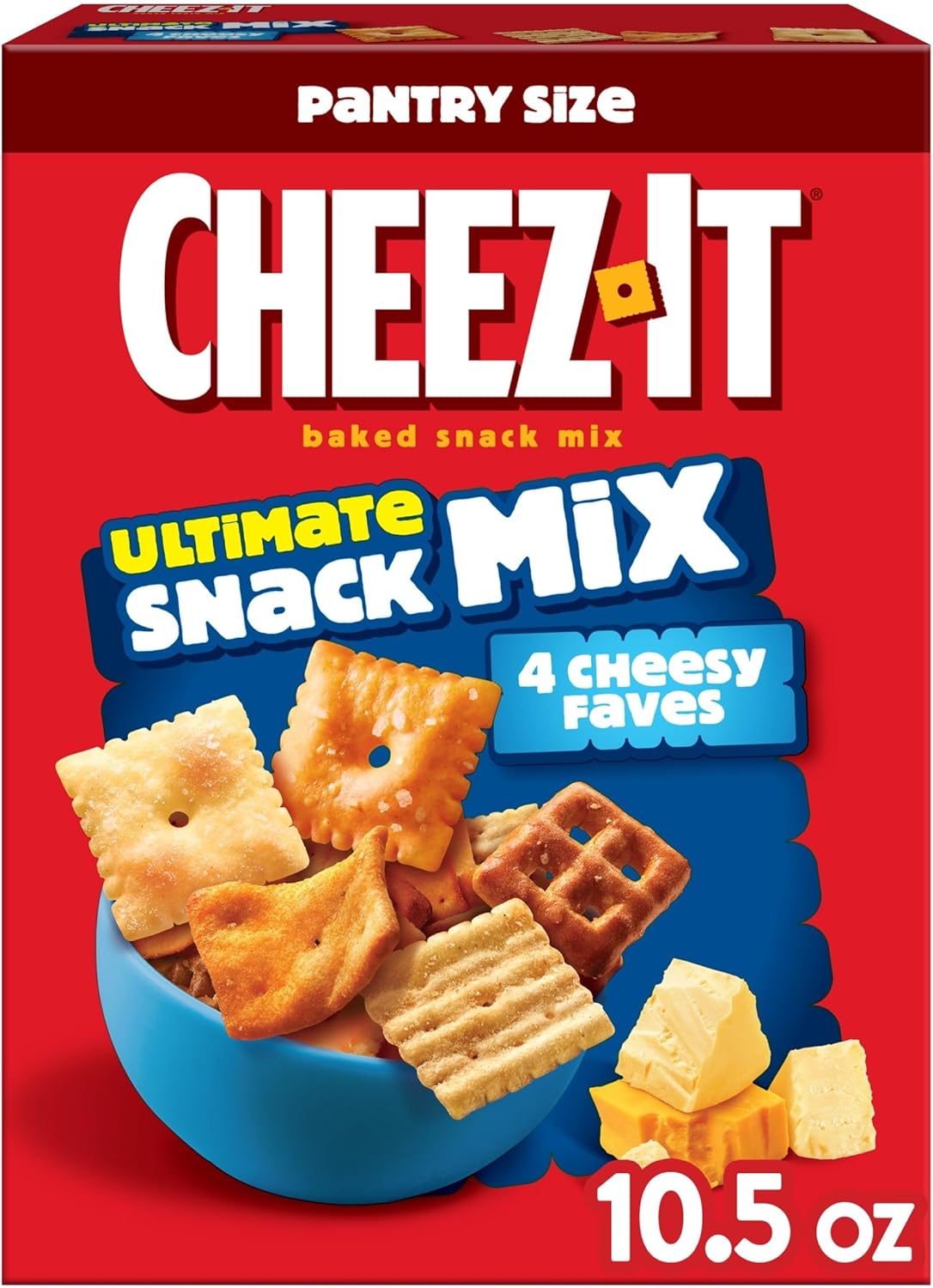 Cheez-It Ultimate Snack Mix, Salty Snacks, Pantry Size, 10.5oz Box (1 Box)