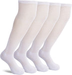 Non-Binding Over the Knee Diabetic Socks for Men, 4 Pairs Circulatory Socks with Cushion Sole
