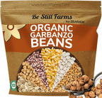 Be Still Farms Organic Chickpeas Garbanzo Beans Dry 4.8 lb - Dried Chick Peas - Great Protein for Tofu, Tahini - Similar to Soy Beans | USDA Certified | Vegan | Non-GMO | Gluten Free