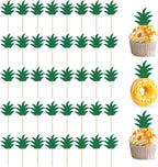 48PCS Pineapple Cupcake Donut Cake Toppers, Pineapple Cute Cupcake Picks for Summer Tropical Hawaiian Party Cake Decorations