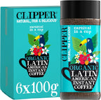 Clipper Coffee: Organic Latin American Instant Coffee – Medium Roast Coffee, Freeze Dried & Ethically Sourced – 6 Pack, 100g Per Jar