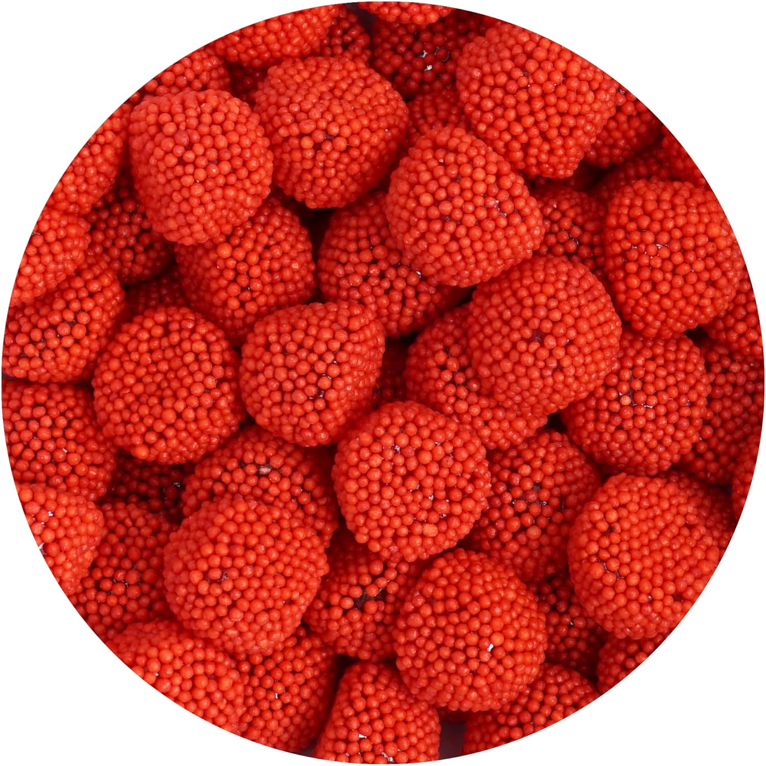 Red Berries With Nonpareils, Red Berry Flavor, Red Candy Gummies, The Hampton Popcorn & Candy Company, 1 Pound Bag (Red Berries With Seeds)