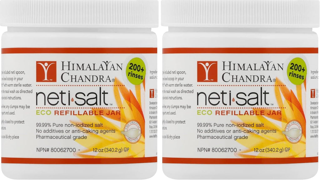 Himalayan Chandra Neti Pot Salt Jar, 12 oz (Pack of 2)
