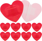 Heart-Shaped Bandages - 25Pcs Waterproof Adhesive Patches - Portable Variety Pack - Bulk for Outdoor Care