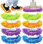 4 Pairs (8 Pieces) Mop Slippers Shoes Cover Dust Duster,Multi Function Reusable Microfiber Dust Mops,Floor Cleaning Shoes for Bathroom,Office,Kitchen,House Polishing Cleaning