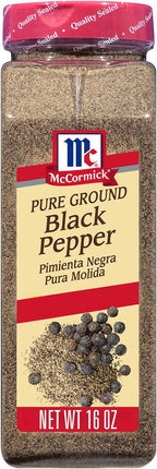 McCormick Pure Ground Black Pepper, 16 oz