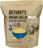 Anthony's Organic Hulled Millet, 3 lb, Gluten Free, Grown in the USA