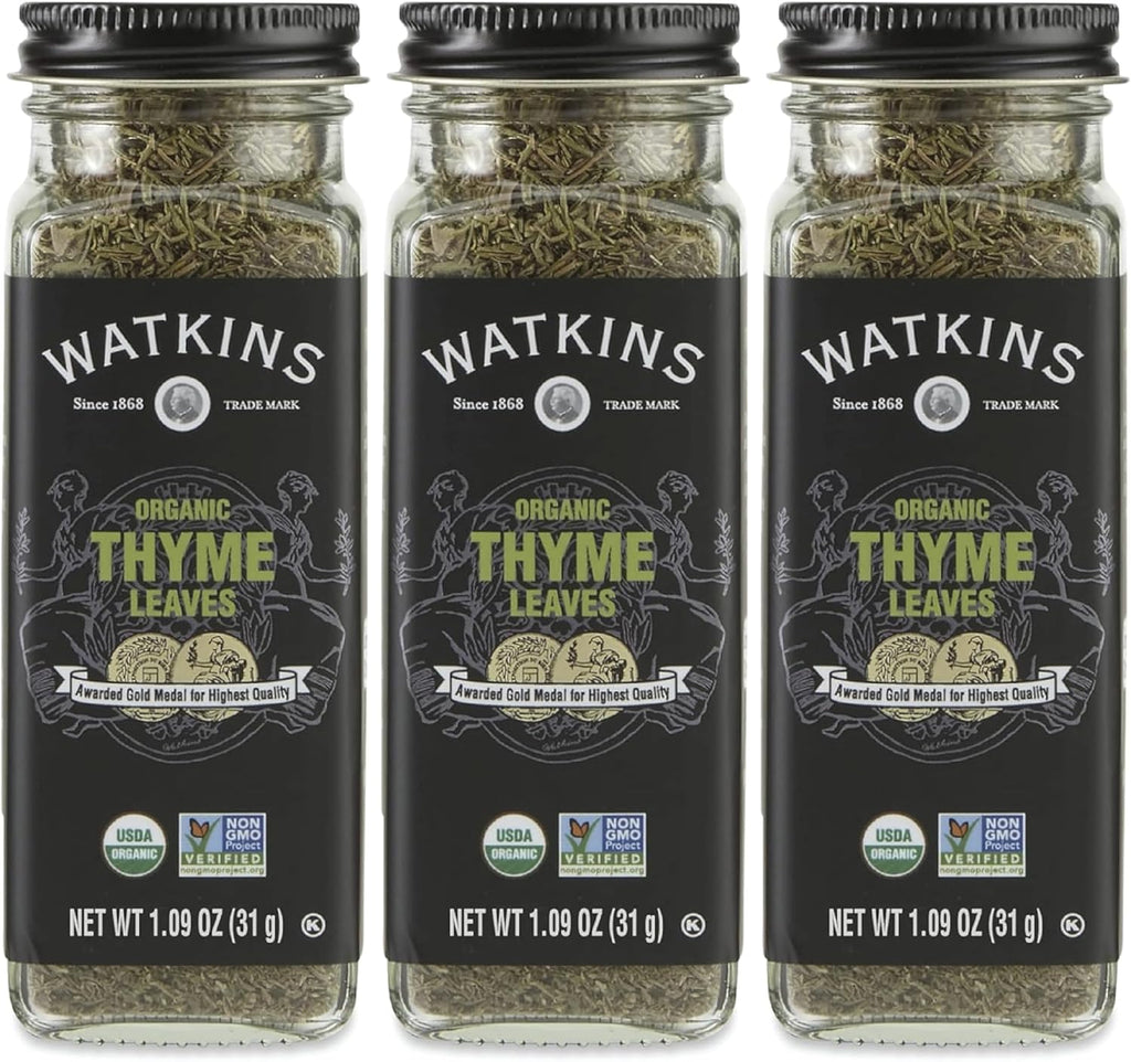 Watkins Gourmet Organic Spice Jar, Thyme Leaves, 1.26 Ounce (Pack of 3)