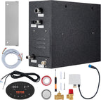 VEVOR Steam Shower Generator, 15 kW, Segmented Heating Temperature Customization & 24h Timer Steam Bath Kit, Automatic Drainage Steam Shower System