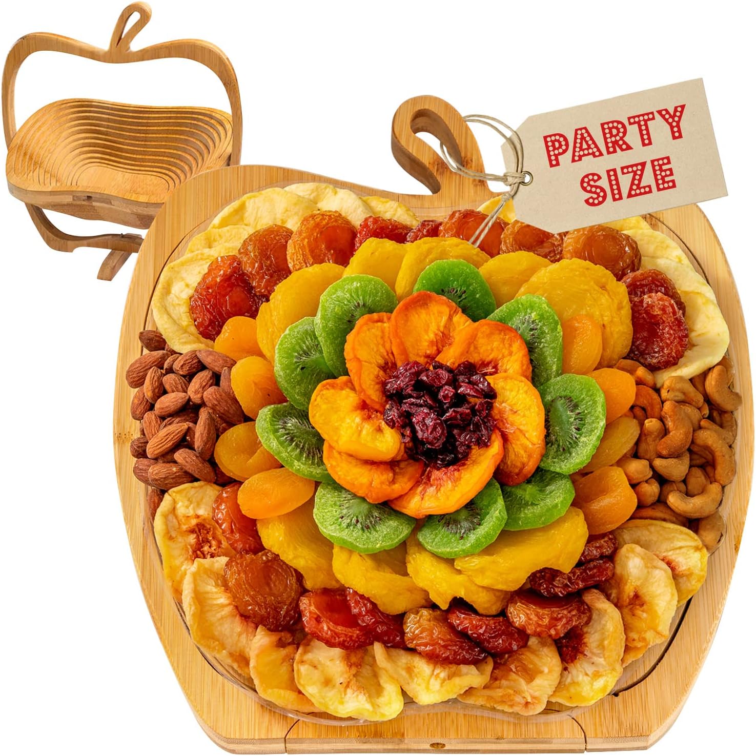 Dried Fruit and Nut Gift Basket, Healthy Assorted Natural Snack Gift Tray, Extra Large Variety Food Tray Party Platter- Mothers Day, Holiday, Birthday, Sympathy, Office, Men, Woman, Him, Her Husband, Wife, Families, Bonnie and Pop