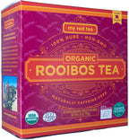 My Red Tea USDA Organic Rooibos Tea 80 Tagless Teabags Single-Origin Farmer-Friendly Caffeine-Free Sustainably Farmed in South Africa Pure & Natural