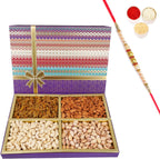 Jaiccha Ghasitaram Rakhi Gifts for Brothers Fruit n Nut Dryfruit Box 800 GMS with Pearl Rakhi