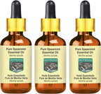 Pure Spearmint Essential Oil (Mentha spicata) with Glass Dropper Steam Distilled (Pack of Three) 100ml X 3 (10 oz)
