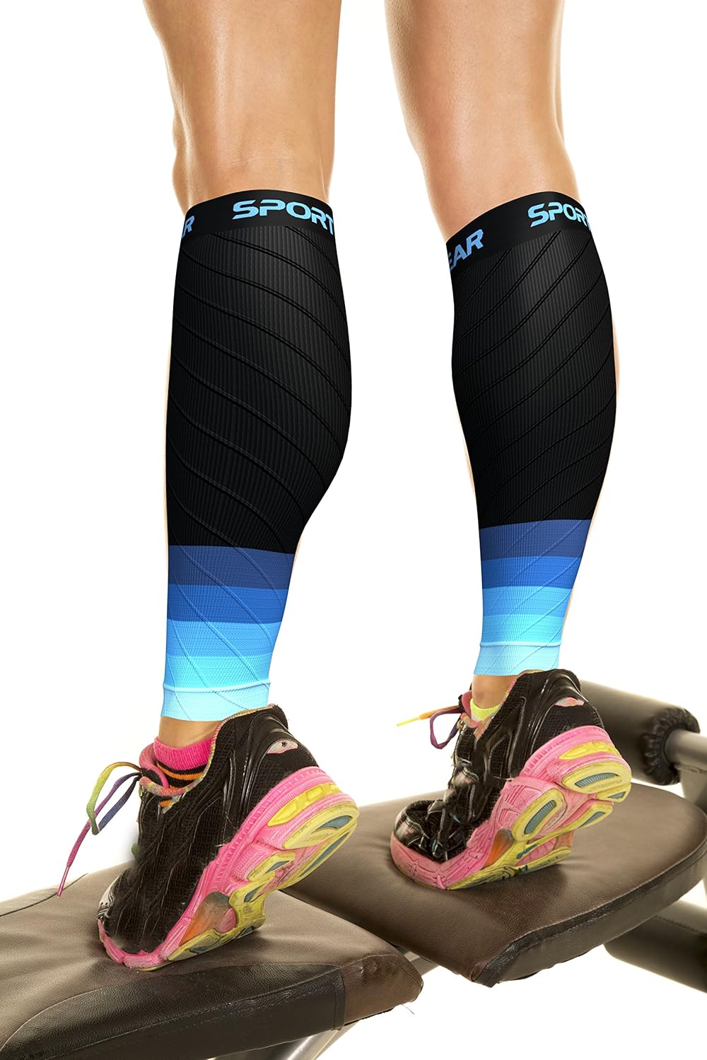 Physix Gear Calf Compression Sleeves - Shin Splint Support for Running, Enhanced Performance & Comfort for Men & Women