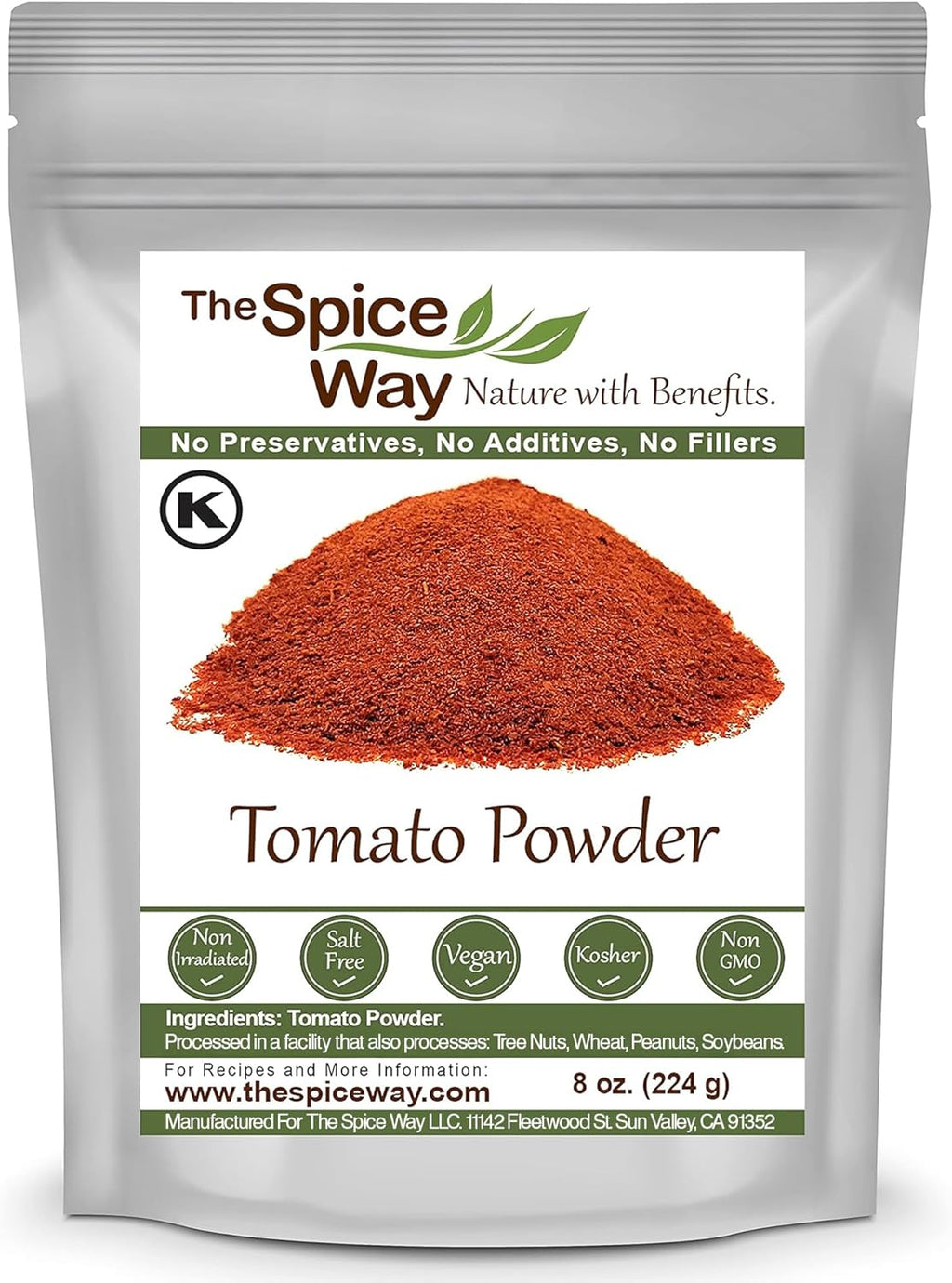 The Spice Way Tomato Powder - (8 oz) dried tomatoes made into a powder used for cooking - Dried Tomato Powder