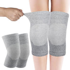 Bamboo Knee Sleeve, Elastic Compression Knee Brace Breathable Knees Pads Leg Sleeves Thicken Thermal Knees Braces Relieve Pain Knees Sleeve for Men Women Ski Cycling Dance Running, XL