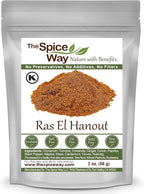 The Spice Way - Ras El Hanout Moroccan Meat Spice Blend Salt Free (meat seasonings) No Additives, No Preservatives, Just Spices and Herbs We Grow, Dry and Blend In Our Farm. (resealable bag) (2 oz)