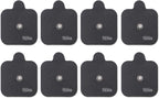 Discount TENS Brand – Easy Snap Replacement Electrodes Compatible with Compex. 8 Premium 2"x2" Replacement Pads for Compex TENS/EMS Units Edge, Sport, Elite – Durable, Reusable & Self-Adhesive