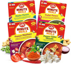 MTR Ready-To-Eat: Exotic Paneer Mix - Assorted Pack of 4 (Mutter Paneer, Palak Paneer, Paneer Makhani, Paneer Tikka Masala) - Authentic Indian Food with No Added Preservatives - Suitable for Vegetarians